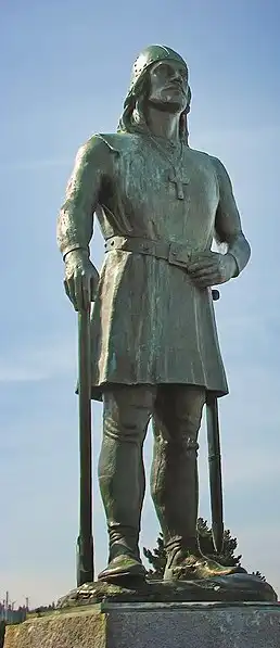 The statute of Leif Erikson 