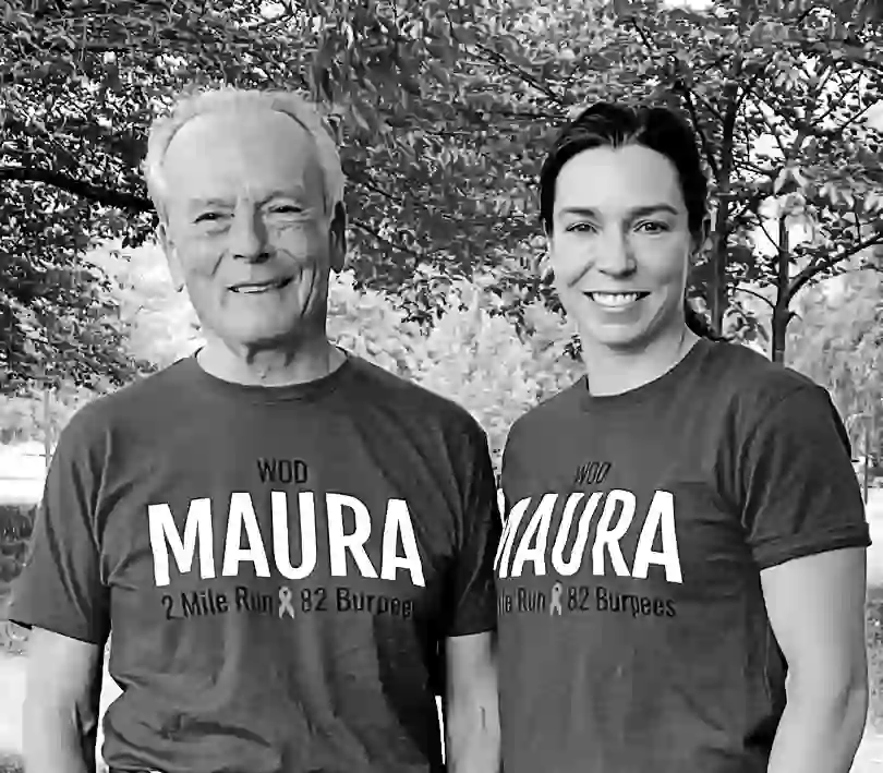 Fred and Julie Murray in a 2mile run program to remember Maura