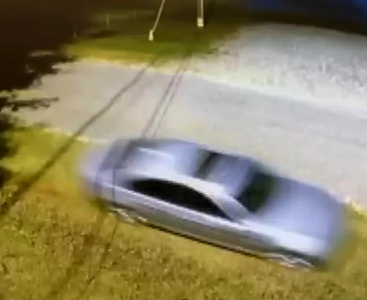 The car which was driven by the suspect who bombed Georgia Guidestones captured on CCTV