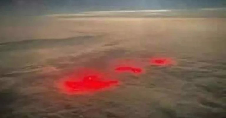 Mysterious Red Glow Illuminates Atlantic Sky: A Sci-Fi Scene or Natural Phenomenon?